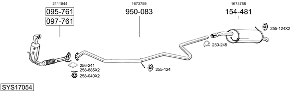 Sistema de gases de escape Ford FIESTA VI Van