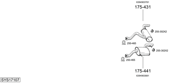 Sistema de gases de escape Mercedes-Benz VITO / MIXTO Van