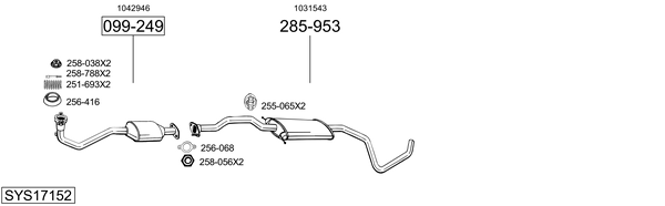 Sistema de gases de escape Ford ESCORT VI