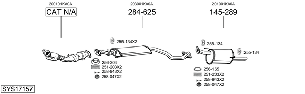 Sistema de gases de escape Nissan JUKE
