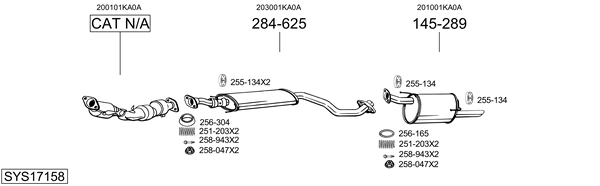 Sistema de gases de escape Nissan JUKE