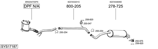 Sistema de gases de escape Skoda ROOMSTER