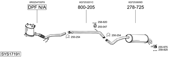 Sistema de gases de escape Skoda ROOMSTER