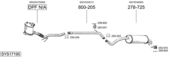 Sistema de gases de escape Skoda ROOMSTER