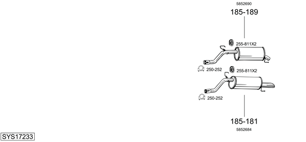 Sistema de gases de escape Opel CORSA E