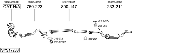 Sistema de gases de escape Vw PASSAT B7
