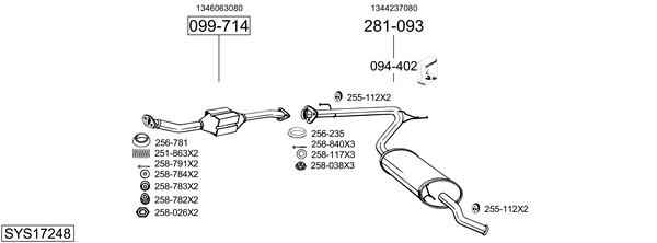 Sistema de gases de escape Fiat DUCATO Platform/Chassis
