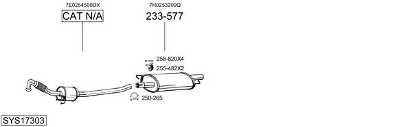 Sistema de gases de escape Vw TRANSPORTER T5 Bus