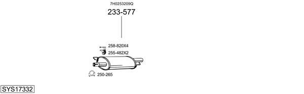 Sistema de gases de escape Vw TRANSPORTER T6 / CARAVELLE T6 Bus