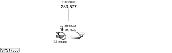 Sistema de gases de escape Vw MULTIVAN T5