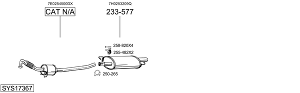 Sistema de gases de escape Vw TRANSPORTER T5 Bus