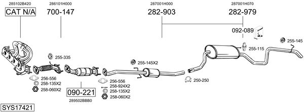 Sistema de gases de escape Kia CEE'D SW