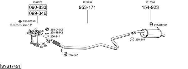 Sistema de gases de escape Ford FIESTA V Van