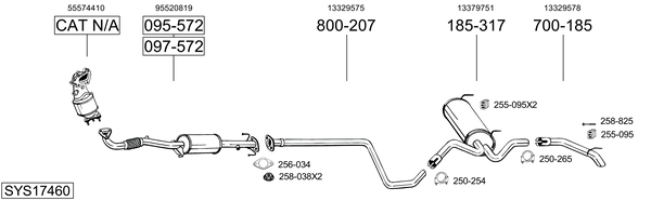 Sistema de gases de escape Vauxhall ASTRA Mk VI