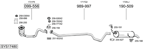 Sistema de gases de escape Peugeot 307 SW · Peugeot 307 Break