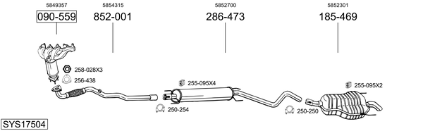 Sistema de gases de escape Opel ASTRA H Estate