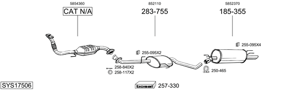 Sistema de gases de escape Opel OMEGA B