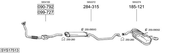 Sistema de gases de escape Opel SIGNUM Hatchback