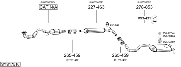 Sistema de gases de escape Seat IBIZA II
