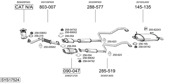 Sistema de gases de escape Nissan PRIMERA Hatchback