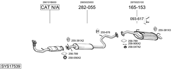 Sistema de gases de escape Hyundai ACCENT II