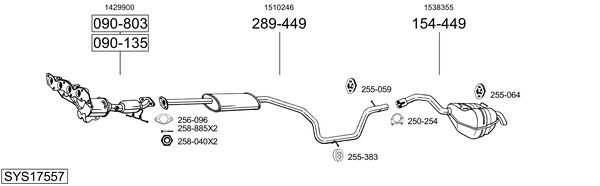 Sistema de gases de escape Ford MONDEO IV Turnier