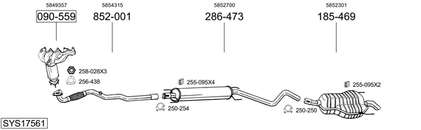 Sistema de gases de escape Opel ASTRA H CLASSIC Estate