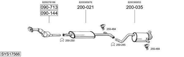 Sistema de gases de escape Renault CLIO III Grandtour