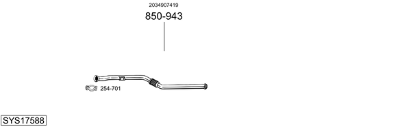 Sistema de gases de escape Mercedes-Benz CLC-CLASS