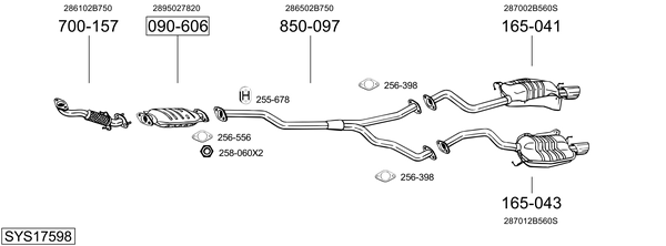 Sistema de gases de escape Hyundai SANTA FÉ II