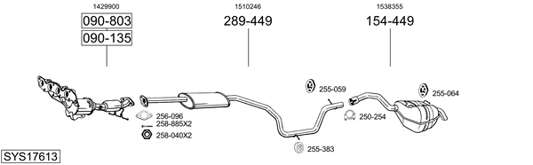 Sistema de gases de escape Ford MONDEO IV Saloon
