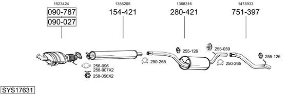 Sistema de gases de escape Ford FOCUS II Saloon