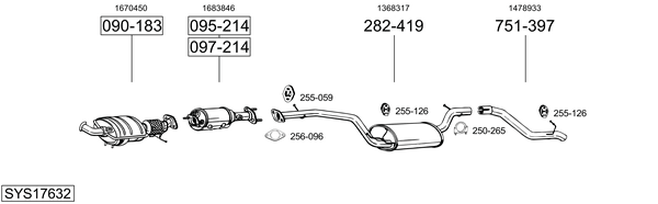 Sistema de gases de escape Ford FOCUS II Saloon