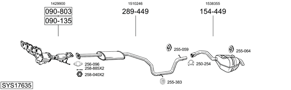 Sistema de gases de escape Ford MONDEO IV Van