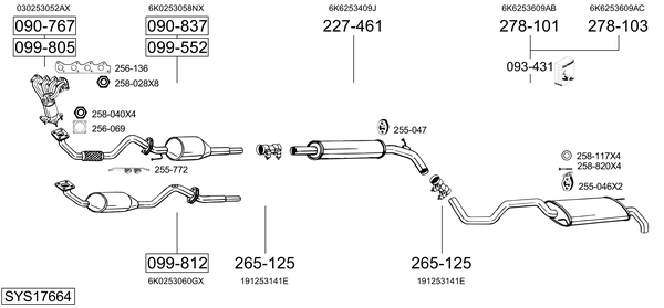 Sistema de gases de escape Seat IBIZA II