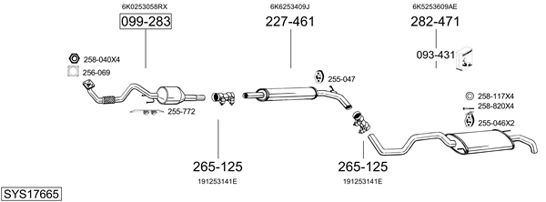 Sistema de gases de escape Seat CORDOBA Vario