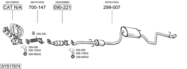 Sistema de gases de escape Kia PRO CEE'D