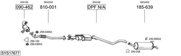 Sistema de gases de escape Opel ASTRA H Estate Van
