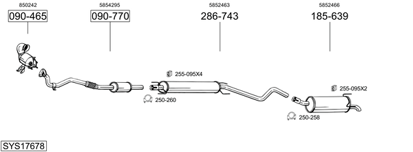 Sistema de gases de escape Opel ASTRA H Estate Van
