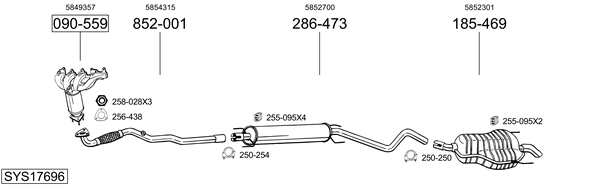 Sistema de gases de escape Opel ASTRA H CLASSIC Estate