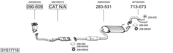 Sistema de gases de escape Hyundai ATOS