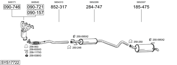 Sistema de gases de escape Opel ASTRA H