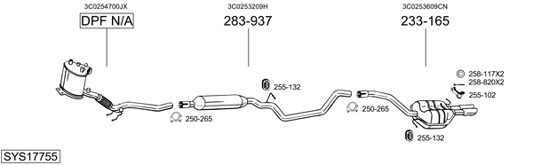 Sistema de gases de escape Vw PASSAT B6 Variant