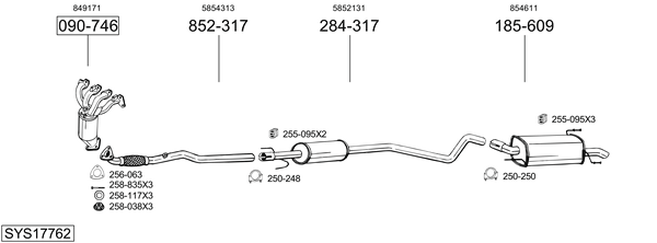Sistema de gases de escape Opel ASTRA G Saloon