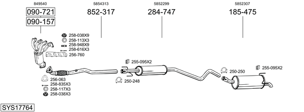Sistema de gases de escape Opel ASTRA H