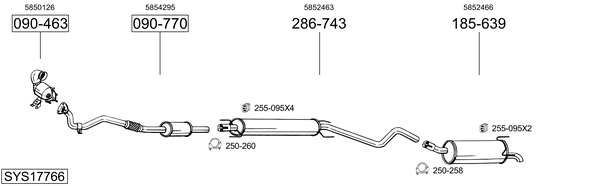 Sistema de gases de escape Opel ASTRA H Estate Van