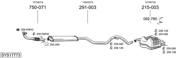 Sistema de gases de escape Saab 9-3
