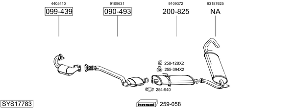 Sistema de gases de escape Vauxhall MOVANO Mk I Combi
