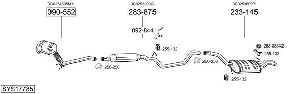 Sistema de gases de escape Vw PASSAT B6