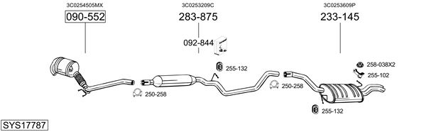 Sistema de gases de escape Vw PASSAT B6